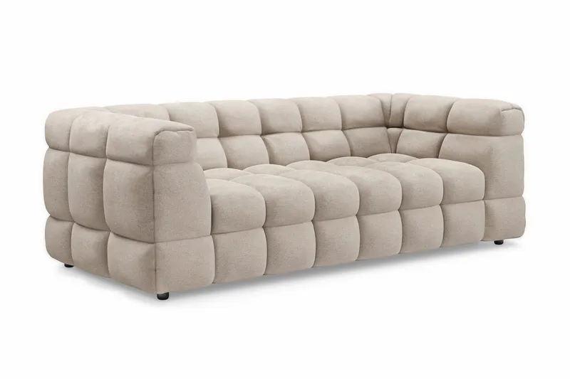 Elise Kupliva Sohvaryhmä 3-istuttava Sohva + Nojatuoli - Beige - Huonekalut - Sohva - Sohvaryhmä