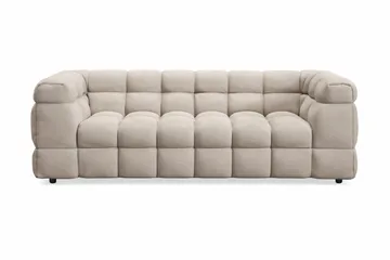 Elise Kupliva Sohvaryhmä 3-istuttava Sohva + Nojatuoli - Beige - Huonekalut - Sohva - Sohvaryhmä