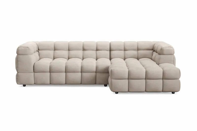 Elise Kupliva Sohvaryhmä 4-istuttava Divaanisohva Oikea + Nojatuoli - Beige - Huonekalut - Sohva - Sohvaryhmä