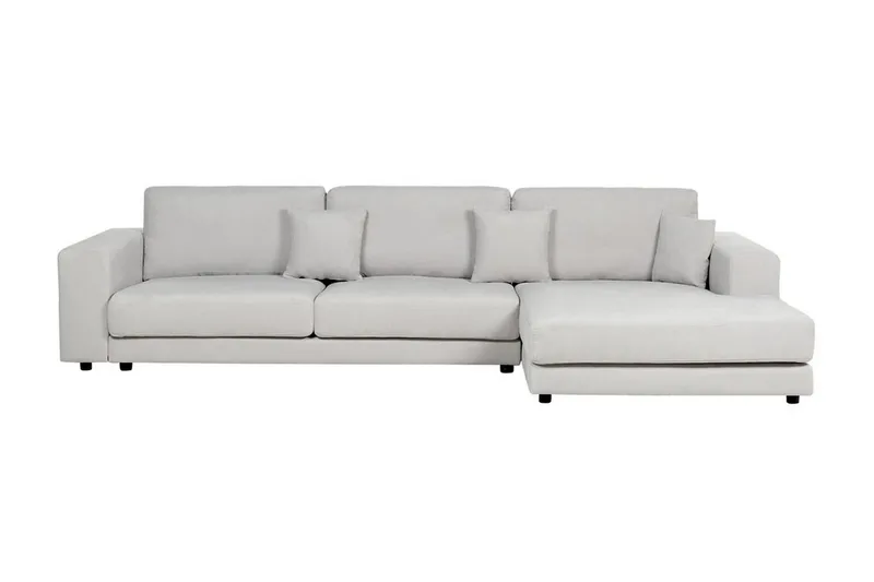 Ersi Kulmasohva 4-istuttava, Harmaa/Musta