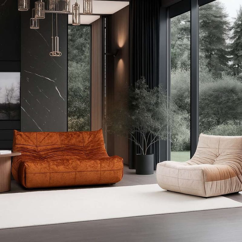 Feylorin 2-istuttava sohva - Punainen - Huonekalut - Sohva - 2:n istuttava sohva