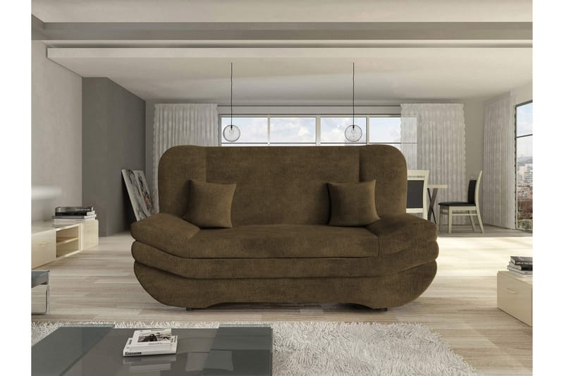 Figurelle Vuodesohva 2-istuttava Sametti - Ruskea - Huonekalut - Sohva - Vuodesohva