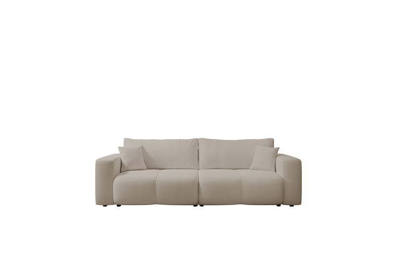 Flo Vuodesohva 3-istuttava Plyysi - Beige - Huonekalut - Sohva - Vuodesohva - 3 istuttava vuodesohva