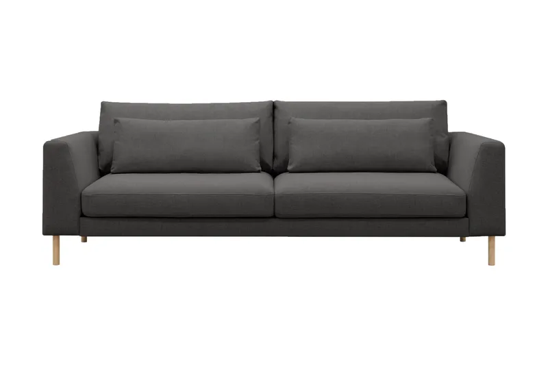 Florenz 3-istuttava Kangassohva, Tummanharmaa