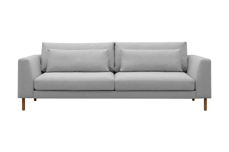 Florenz 3-istuttava Kangassohva, Vaaleanharmaa