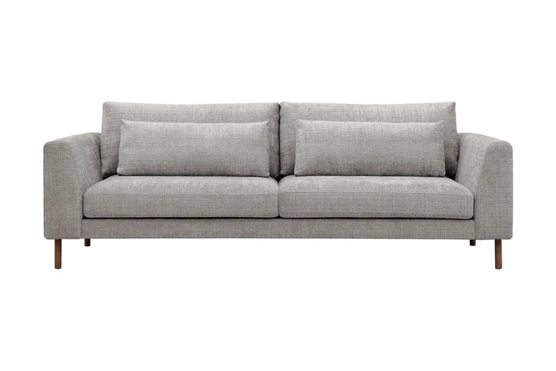 Florenz 3-istuttava Sohva Chenillellä - Vaaleanharmaa - Huonekalut - Sohva - 3:n istuttava sohva