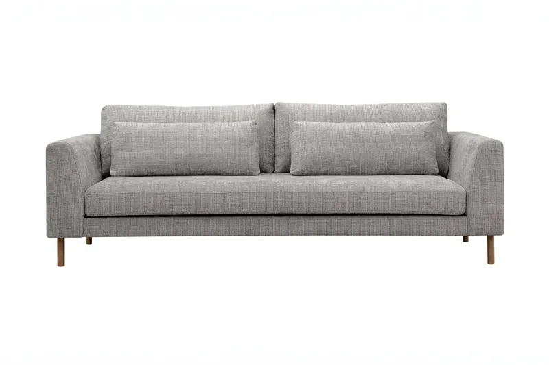 Florenz 3-istuttava Sohva Chenillellä, Vaaleanharmaa