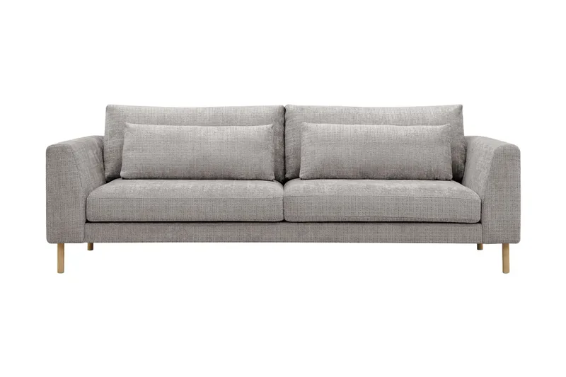 Florenz 3-istuttava Sohva Chenillellä, Vaaleanharmaa