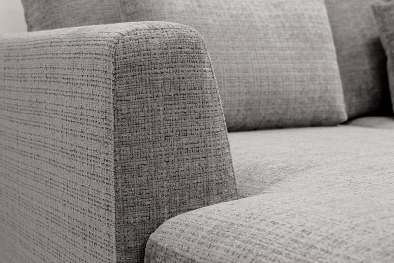 Florenz 4-istuttava Oikeakätinen U-muotoinen Sohva Divaanilla ja Divaanituolilla Chenillellä - Vaaleanharmaa - Huonekalut - Sohva - U-Sohva