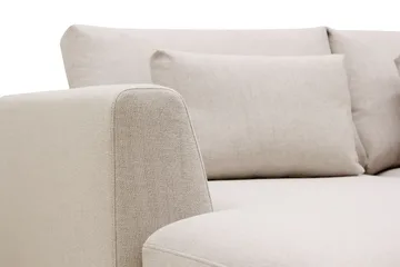 Florenz 4-istuttava Oikeakätinen U-muotoinen Sohva Divaanilla ja Divaanituolilla Kankaalla - Beige - Huonekalut - Sohva - Divaanisohva
