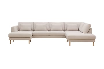 Florenz 4-istuttava Oikeakätinen U-muotoinen Sohva Divaanilla ja Divaanituolilla Kankaalla