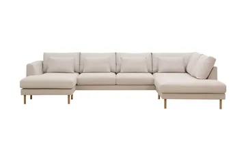 Florenz 4-istuttava Oikeakätinen U-muotoinen Sohva Divaanilla ja Divaanituolilla Kankaalla