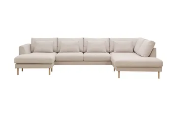 Florenz 4-istuttava Oikeakätinen U-muotoinen Sohva Divaanilla ja Divaanituolilla Kankaalla