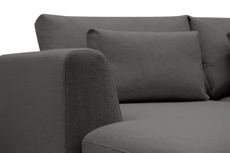 Florenz 4-istuttava Oikeakätinen U-muotoinen Sohva Divaanilla ja Divaanituolilla Kankaalla - Tummanharmaa - Huonekalut - Sohva - U-Sohva