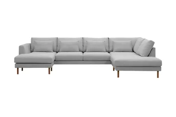 Florenz 4-istuttava Oikeakätinen U-muotoinen Sohva Divaanilla ja Divaanituolilla Kankaalla