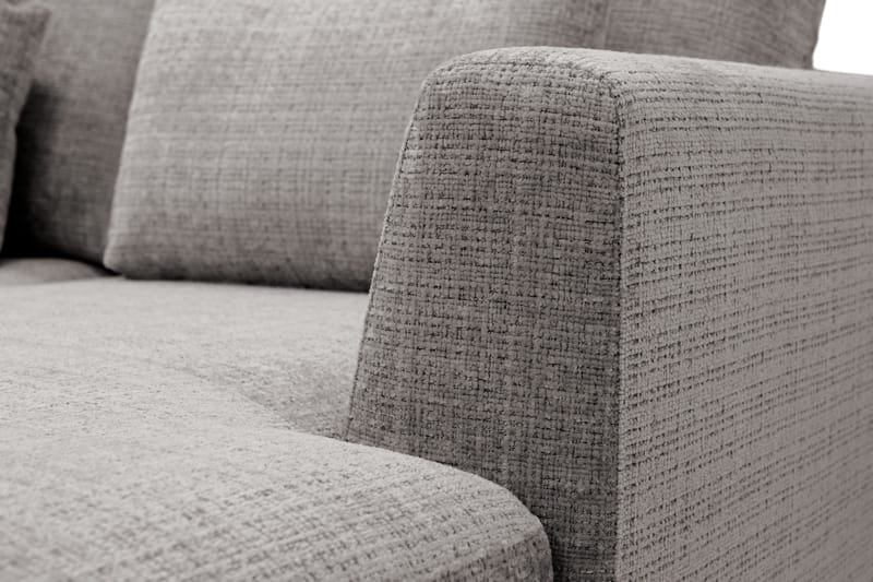 Florenz 4-istuttava Vasenkätinen U-muotoinen Sohva Divaanilla ja Divaanituolilla Chenillellä - Vaaleanharmaa - Huonekalut - Sohva - U-Sohva