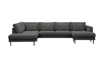 Florenz 4-istuttava Vasenkätinen U-muotoinen Sohva Divaanilla ja Divaanituolilla Kankaalla