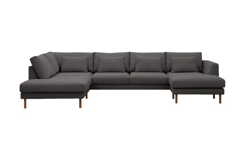 Florenz 4-istuttava Vasenkätinen U-muotoinen Sohva Divaanilla ja Divaanituolilla Kankaalla - Tummanharmaa - Huonekalut - Sohva - U-Sohva