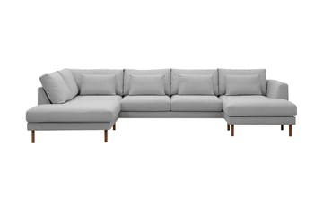 Florenz 4-istuttava Vasenkätinen U-muotoinen Sohva Divaanilla ja Divaanituolilla Kankaalla