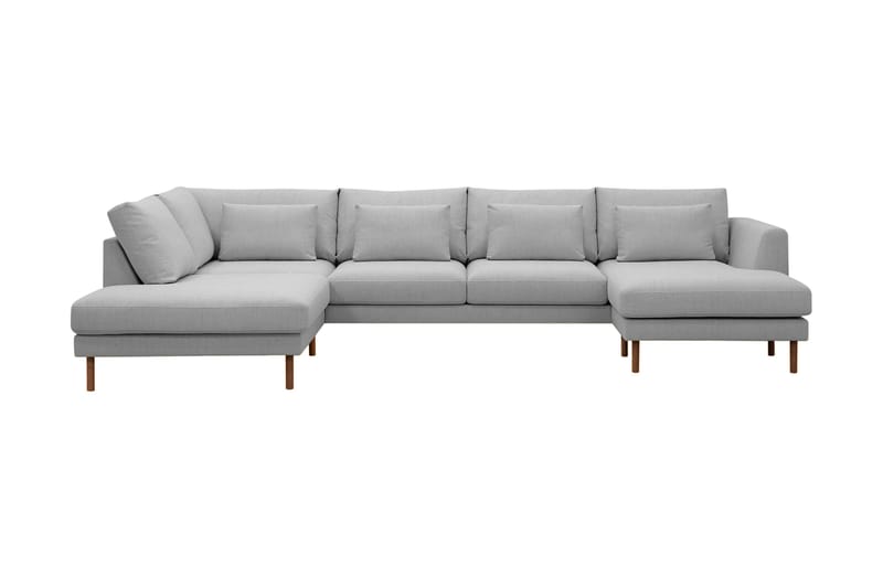 Florenz 4-istuttava Vasenkätinen U-muotoinen Sohva Divaanilla ja Divaanituolilla Kankaalla - Vaaleanharmaa - Huonekalut - Sohva - U-Sohva