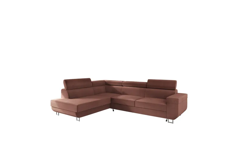 Fonti Sohva Chaise Longue 3-ist., Ruskea
