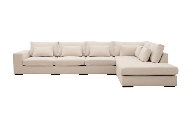 Grande 5-istuttava Sohva divaanilla Oikea, Beige Kangas