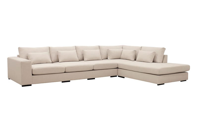 Grande 5-istuttava Sohva divaanilla Oikea - Beige Kangas - Huonekalut - Sohva - Divaanisohva
