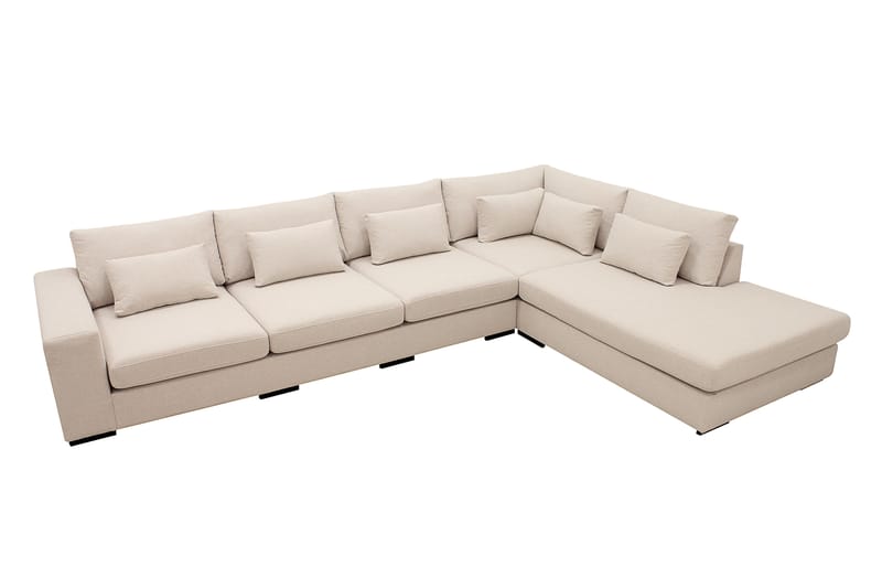 Grande 5-istuttava Sohva divaanilla Oikea - Beige Kangas - Huonekalut - Sohva - Divaanisohva