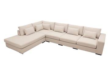 Grande 5-istuttava Sohva divaanilla Vasen - Beige Kangas - Huonekalut - Sohva - Divaanisohva