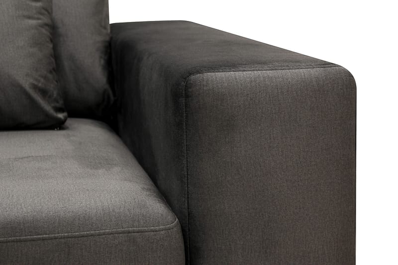 Grande 5-istuttava Sohva divaanilla Vasen - Tummanharmaa Sametti - Huonekalut - Sohva - Divaanisohva