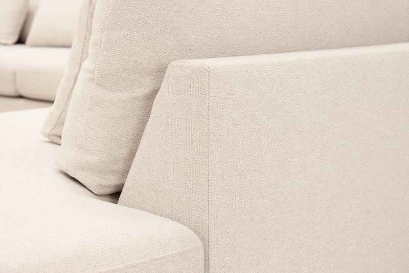 Grande 5-istuttava U-Sohva Divaanilla Vasen - Beige Kangas - Huonekalut - Sohva - Divaanisohva