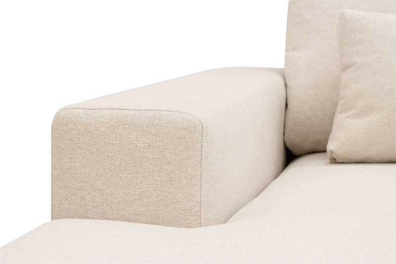 Grande 5-istuttava U-Sohva Divaanilla Vasen - Beige Kangas - Huonekalut - Sohva - Divaanisohva