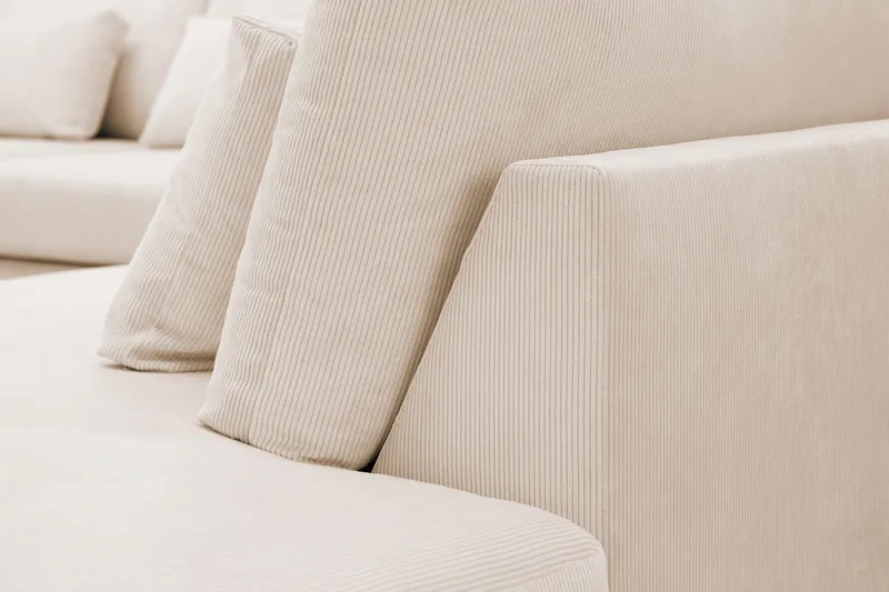 Grande 5-istuttava U-Sohva Divaanilla Vasen - Beige Manchester - Huonekalut - Sohva - Divaanisohva