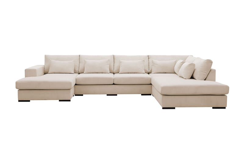 Grande 5-istuttava U-Sohva Divaanilla Vasen, Beige Manchester