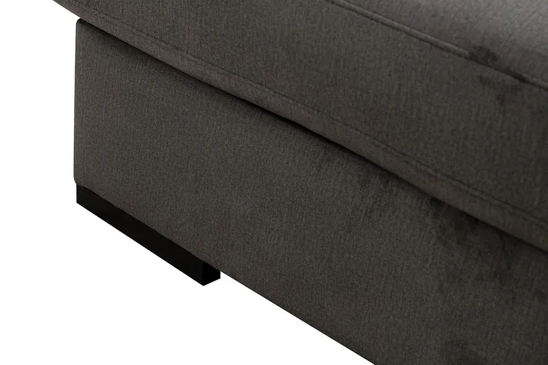 Grande 5-istuttava U-Sohva Divaanilla Vasen - Tummanharmaa Sametti - Huonekalut - Sohva - Divaanisohva