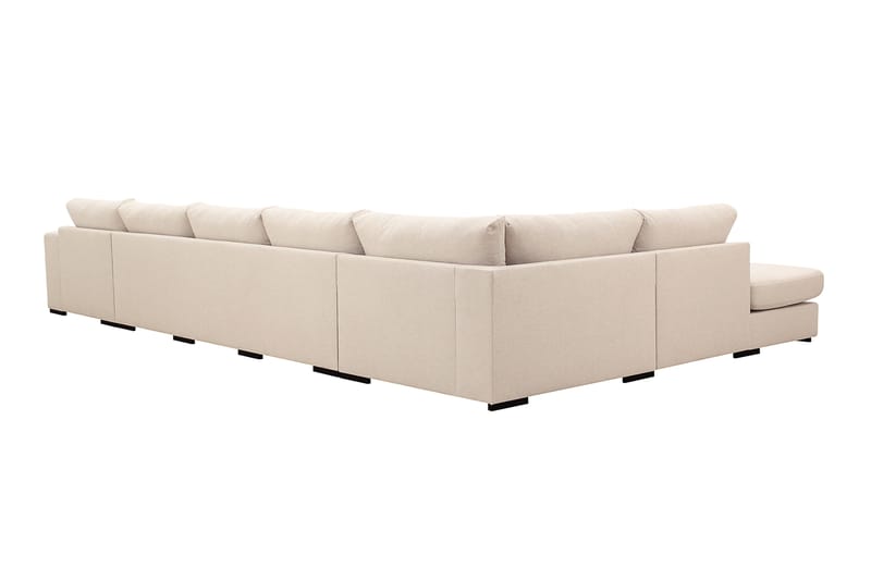 Grande 6-istuttava U-Sohva Divaanilla Oikea - Beige Kangas - Huonekalut - Sohva - Divaanisohva