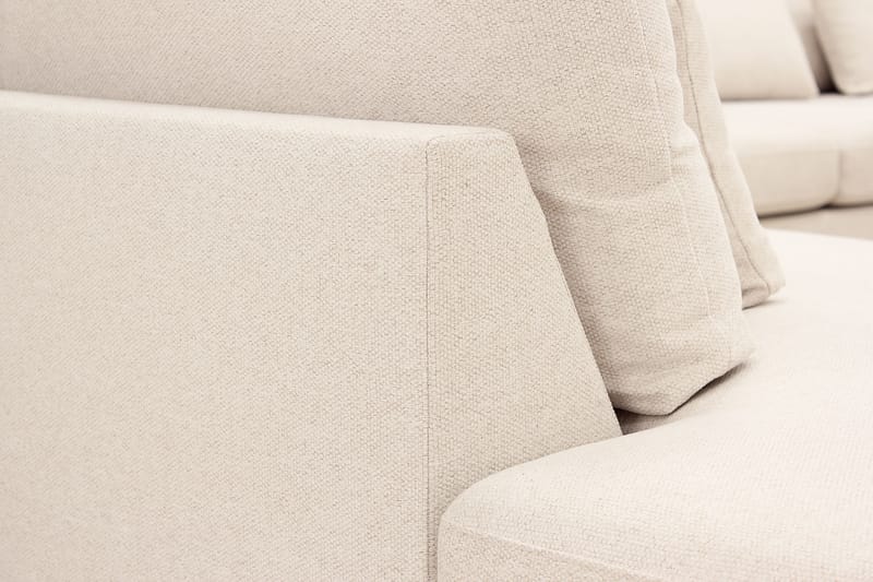 Grande 6-istuttava U-Sohva Divaanilla Oikea - Beige Kangas - Huonekalut - Sohva - Divaanisohva