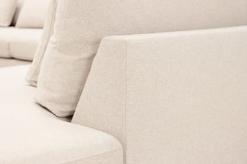Grande 6-istuttava U-Sohva Divaanilla Vasen - Beige Kangas - Huonekalut - Sohva - Divaanisohva