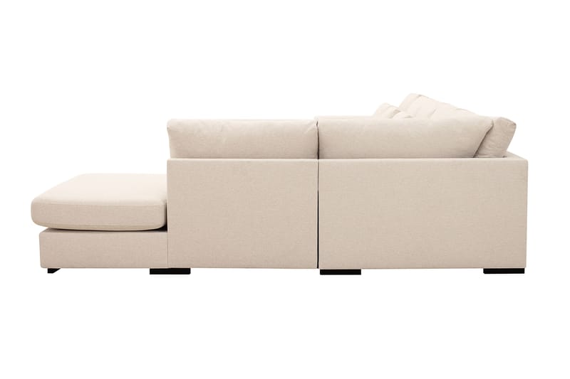 Grande 6-istuttava U-Sohva Divaanilla Vasen - Beige Kangas - Huonekalut - Sohva - Divaanisohva