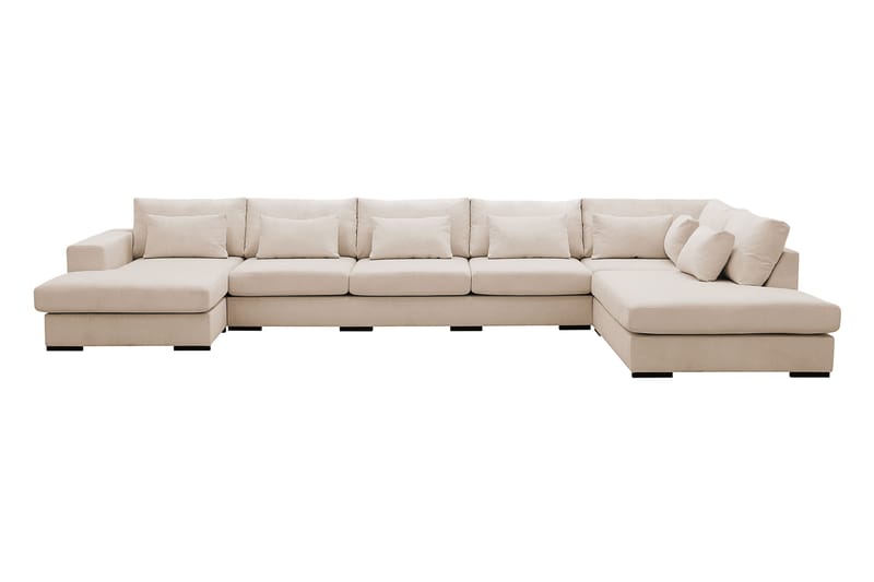 Grande 6-istuttava U-Sohva Divaanilla Vasen, Beige Manchester