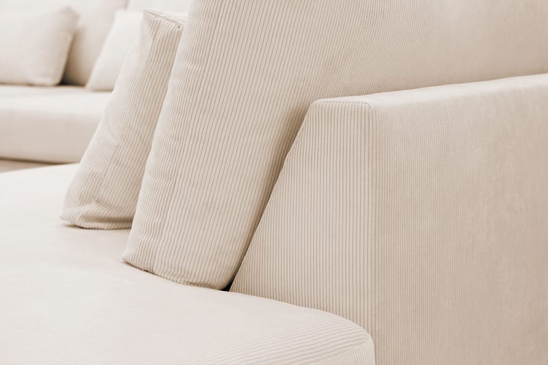 Grande 6-istuttava U-Sohva Divaanilla Vasen - Beige Manchester - Huonekalut - Sohva - Divaanisohva