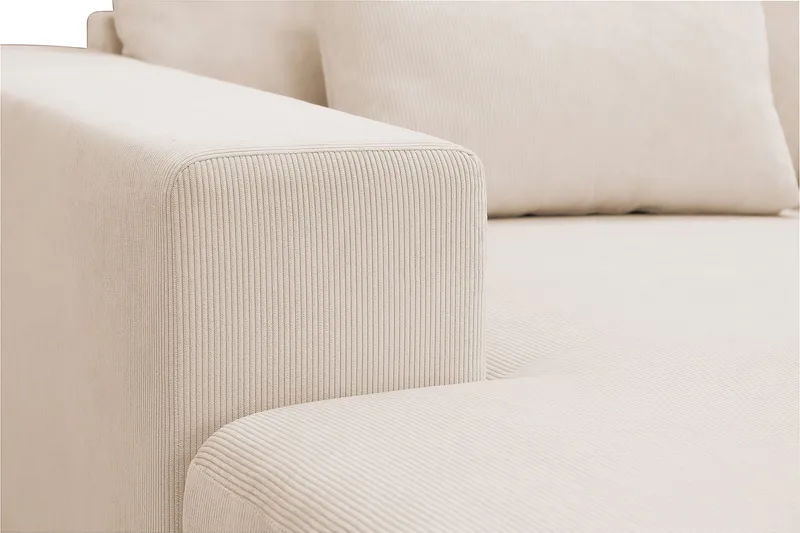 Grande 6-istuttava U-Sohva Divaanilla Vasen - Beige Manchester - Huonekalut - Sohva - Divaanisohva