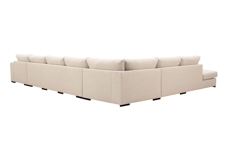 Grande Iso 7-istuttava U-Sohva Divaanilla Oikea - Beige Kangas - Huonekalut - Sohva - Divaanisohva