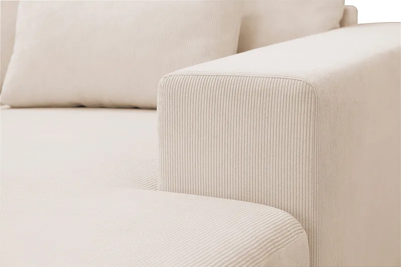 Grande Iso 7-istuttava U-Sohva Divaanilla Oikea - Beige Manchester - Huonekalut - Sohva - Moduulisohva