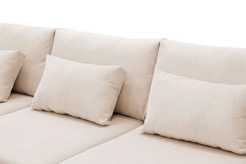 Grande Iso 7-istuttava U-Sohva Divaanilla Oikea - Beige Manchester - Huonekalut - Sohva - Divaanisohva