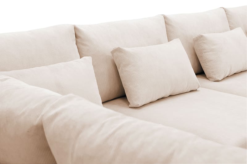 Grande Iso 7-istuttava U-Sohva Divaanilla Oikea - Beige Manchester - Huonekalut - Sohva - Divaanisohva