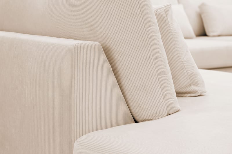 Grande Iso 7-istuttava U-Sohva Divaanilla Oikea - Beige Manchester - Huonekalut - Sohva - Divaanisohva