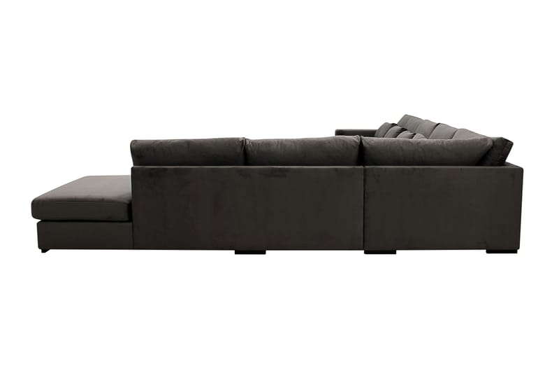 Grande Iso 7-istuttava U-Sohva Divaanilla Vasen - Tummanharmaa Sametti - Huonekalut - Sohva - Divaanisohva