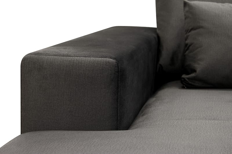 Grande Iso 7-istuttava U-Sohva Divaanilla Vasen - Tummanharmaa Sametti - Huonekalut - Sohva - Divaanisohva