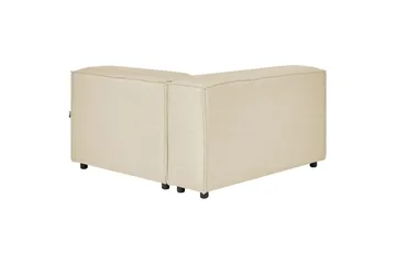Hörnsektion Beliani Aprica Beige, svart, Linne Beige - Beige - Huonekalut - Sohva - Moduulisohva - Kulmamoduuli